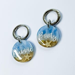 Custom Resin Dog Tag, Beach Dog Tag, Resin Dog Tag, Pet Tags image 4