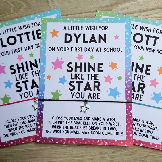 Shine Like The Star You Are Good Luck Wish Bracelet Gift Card Etsy