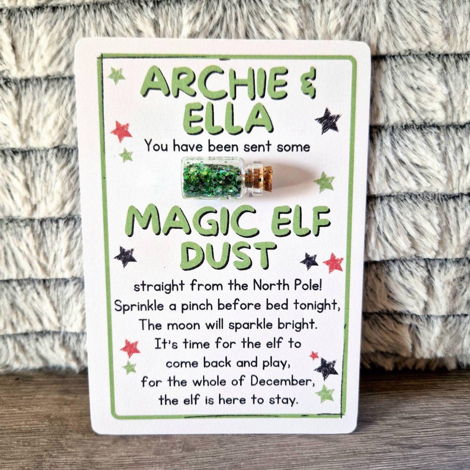 Personalised Magic Elf Dust Elf Arrival Elf on the Shelf Etsy UK
