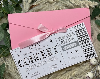 Personalized Foiled Concert Ticket with Scratch Off Reveal