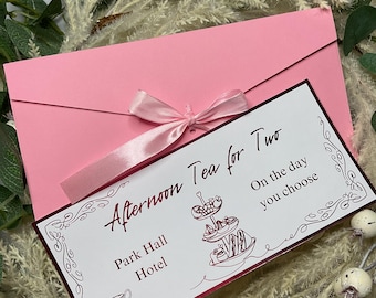 Foiled Afternoon Tea Ticket, Personalized Gift Voucher