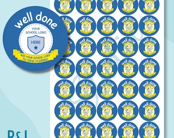 Personalised School Logo Teacher Stickers | Teacher Reward Stickers | Custom School Stickers | Classroom Reward Labels