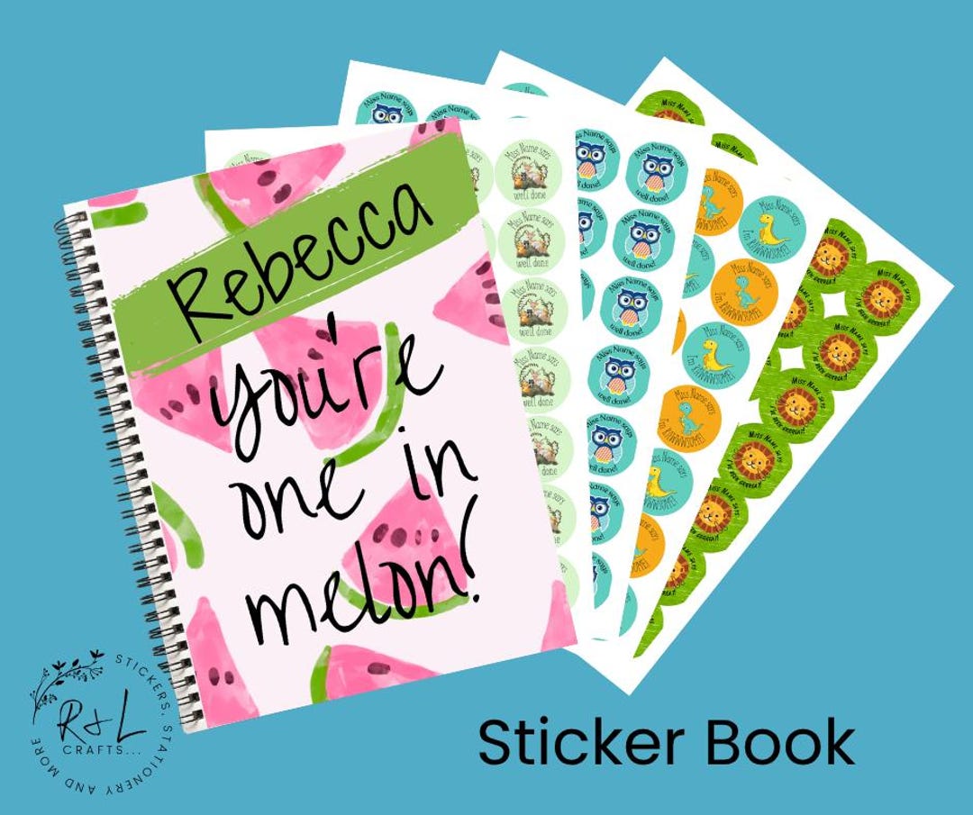 Personalized Teacher Sticker Book: Custom Name, 10-50 Sheets - Etsy