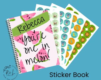 Personalized Teacher Sticker Book: Custom Name, 10-50 Sheets