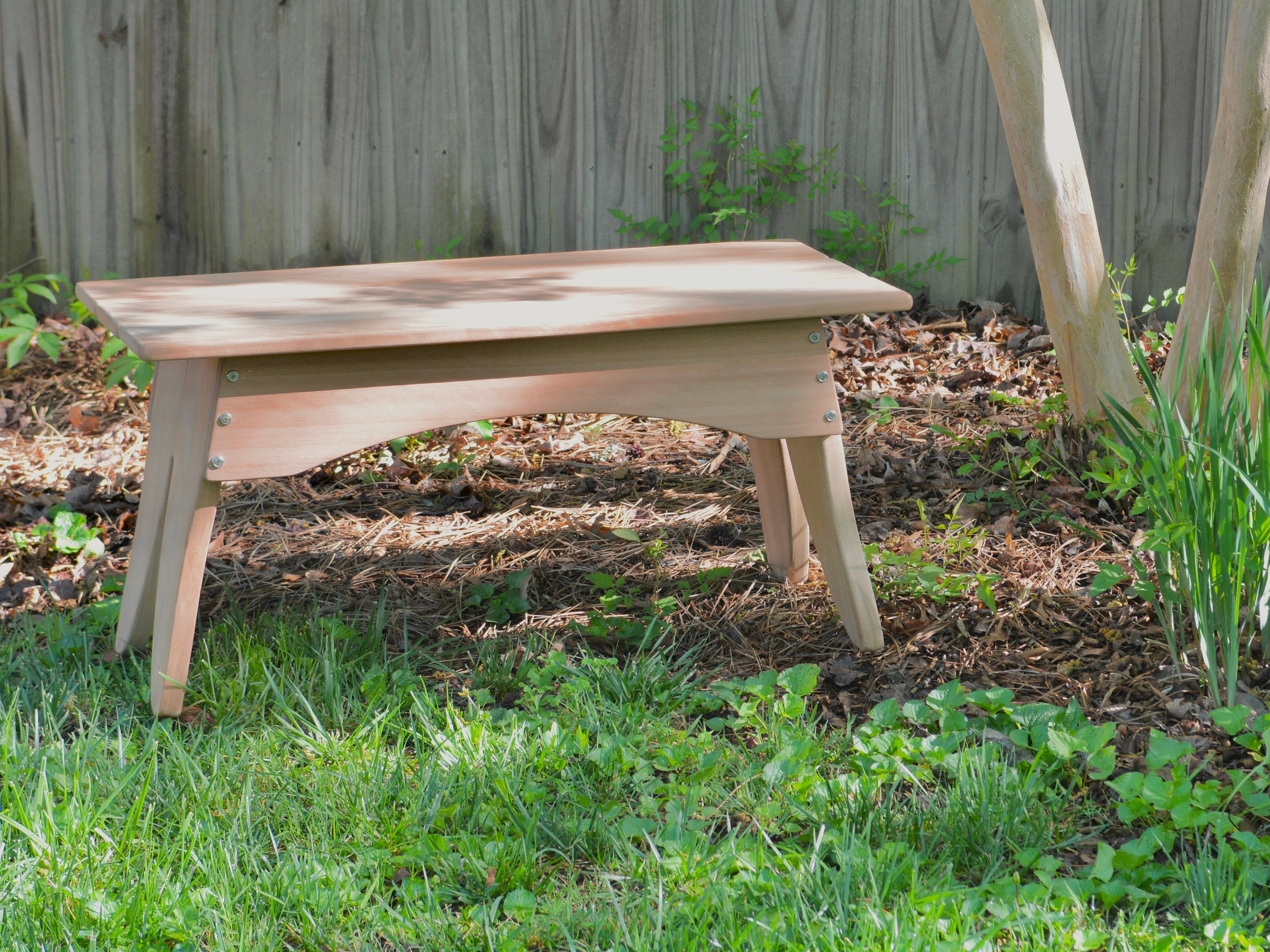 Wood Garden Bench, Eucalyptus Wood Bench, Hand Made Serving Bench ...