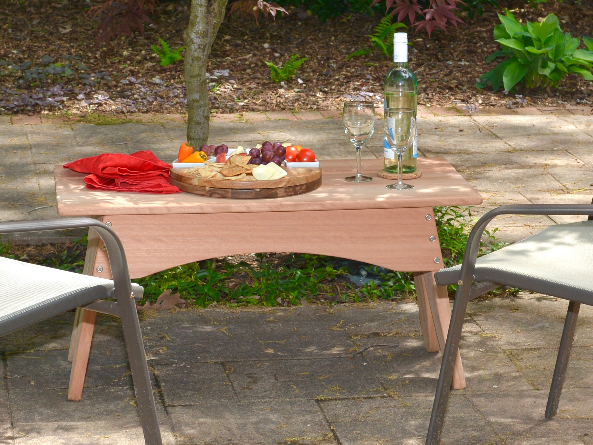 Wood Garden Bench, Eucalyptus Wood Bench, Hand Made Serving Bench ...