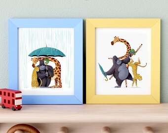 Rain or Shine | Instant Digital Download Print | Coloring Book Version Included