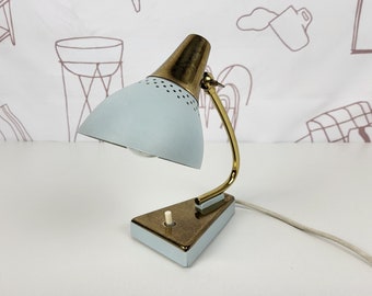 Vintage night lamp by Erpees, 1960s brass bedside lamp, mid century table lamp Germany