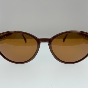 Vintage sunglasses by Silhouette model M 1715, sunglasses with brown frame and gold accents, made in austria 80s sunglasses.