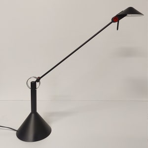 1980s Memphis design Table Lamp, Brilliant Leuchten, Memphis Milan Style table lamp. Desk vintage lamp. Black desk lamp