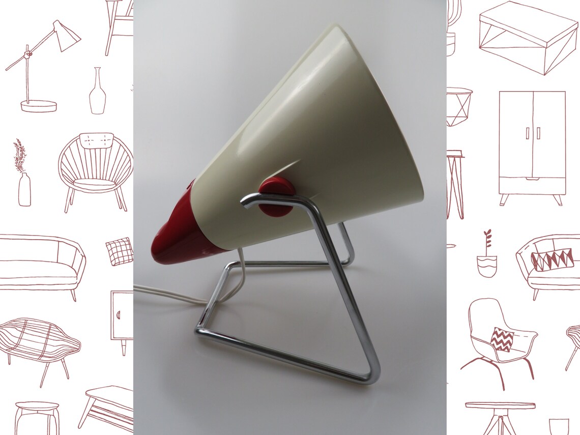 Vintage Philips Infraphil Heat Lamp – Charlotte Perriand, 1960s Aluminum, foto 3 di 5
