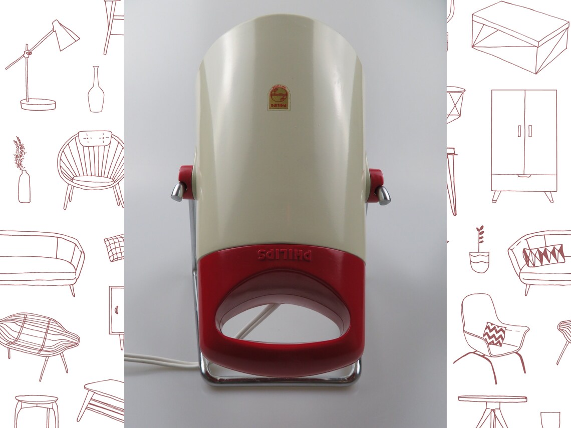 Vintage Philips Infraphil Heat Lamp – Charlotte Perriand, 1960s Aluminum, foto 4 di 5