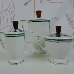 Vintage French ceramic coffee set / tea set 50s tea set