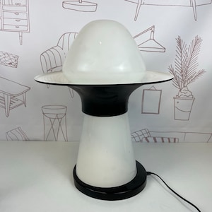XL Vintage table lamp, vintage mushroom lamp 1970s, modern ufo table lamp, XL vintage table lamp, Memphis design table lamp