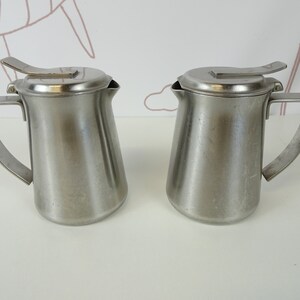Set of 2 Vintage Mepra Coffee Pots 90s Stainless Steel Jugs With Lid Coffee Pot Lady Vintage Stainless Steel Etsy India