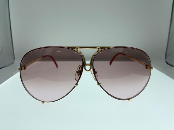 Lunettes de soleil vintage Porsche Design by Carrera modele 5621 lunettes de soleil avec monture doree et rouge lunettes de soleil vintage des annees 1990 Etsy France