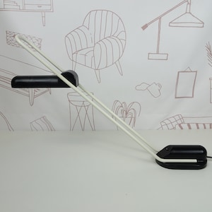 Vintage desk lamp by Carlo Vietri for Eleusi, space age table lamp 80s, modern Italian design desk lamp