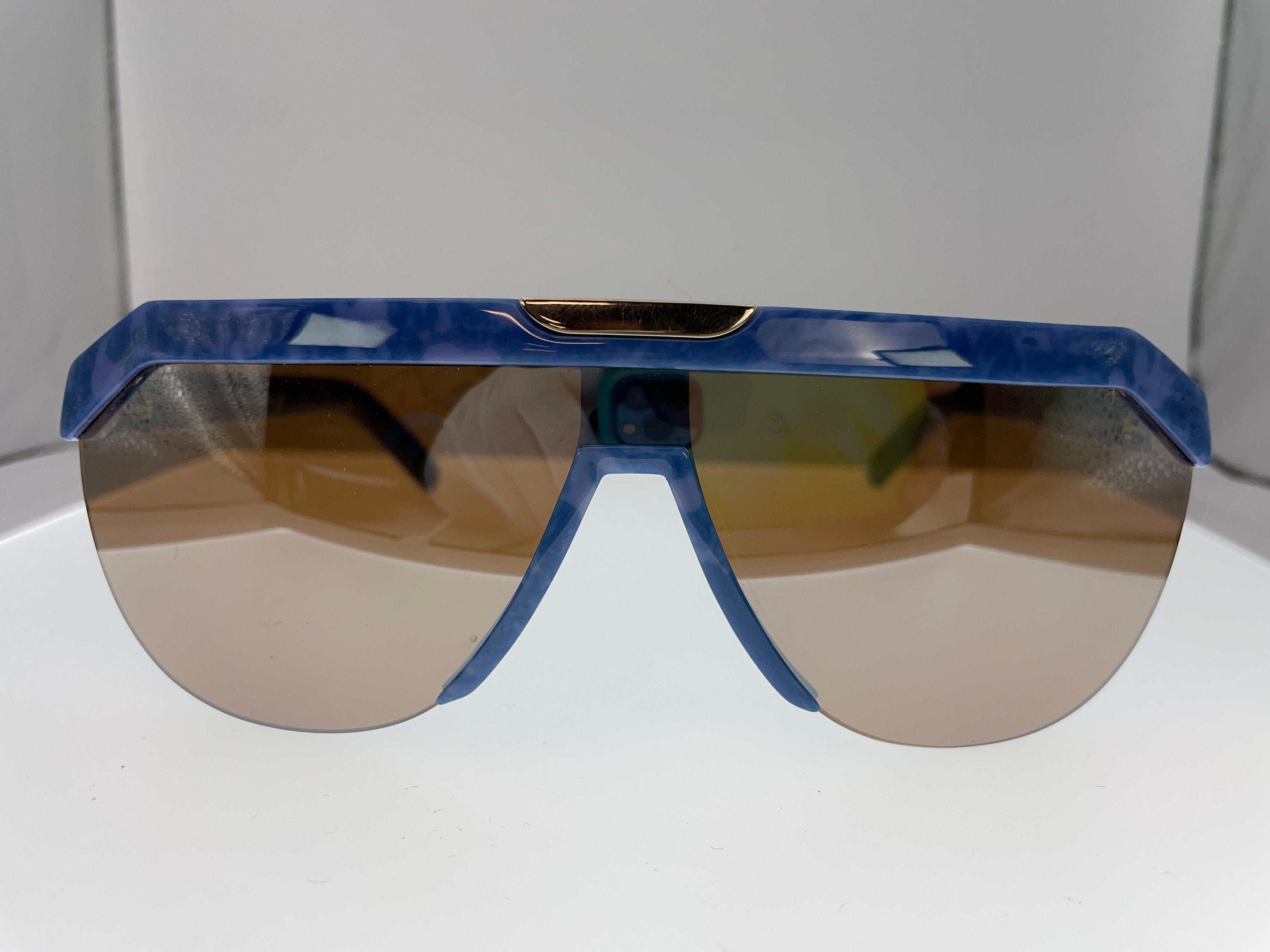 Vintage Silhouette Sunglasses, Blue Shield Sunglasses, 80s  display picture 3