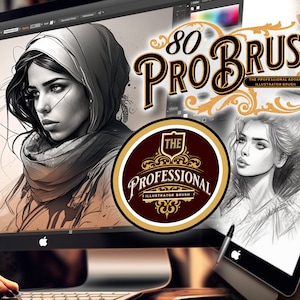 80 ProBrush Bundle for Professional Illustrator | Adobe Illustrator Digital Artist Brushes | Digital Drawing Brushes