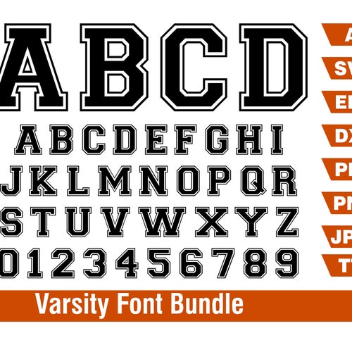 Split Alphabet SVG. Sports Font Clipart. College Letters and - Etsy