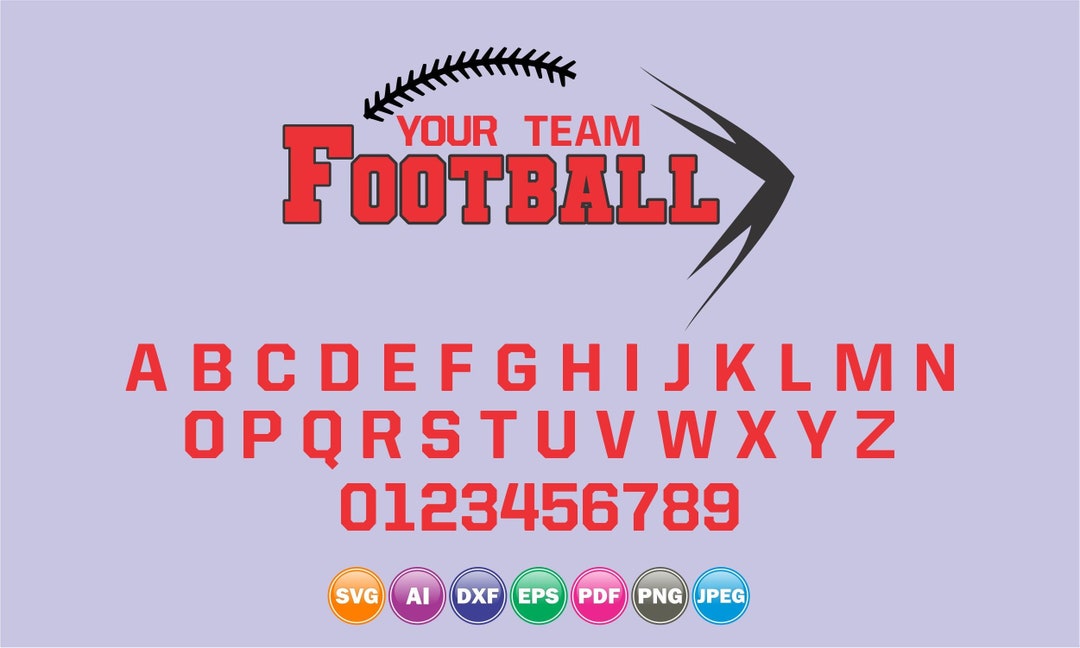 Football Logo Font Football SVG Football Team Logo Football Etsy Canada