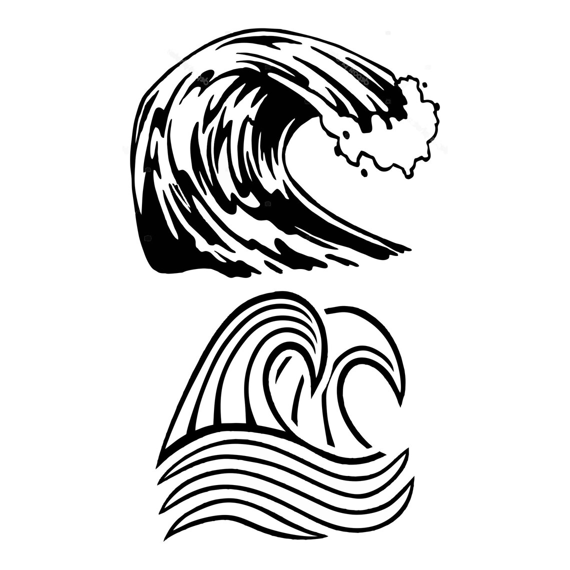 Wave SVG Bundle Wave Clipart Wave SVG Files for Cricut | Etsy