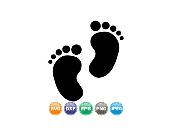 Baby Feet Clipart Etsy