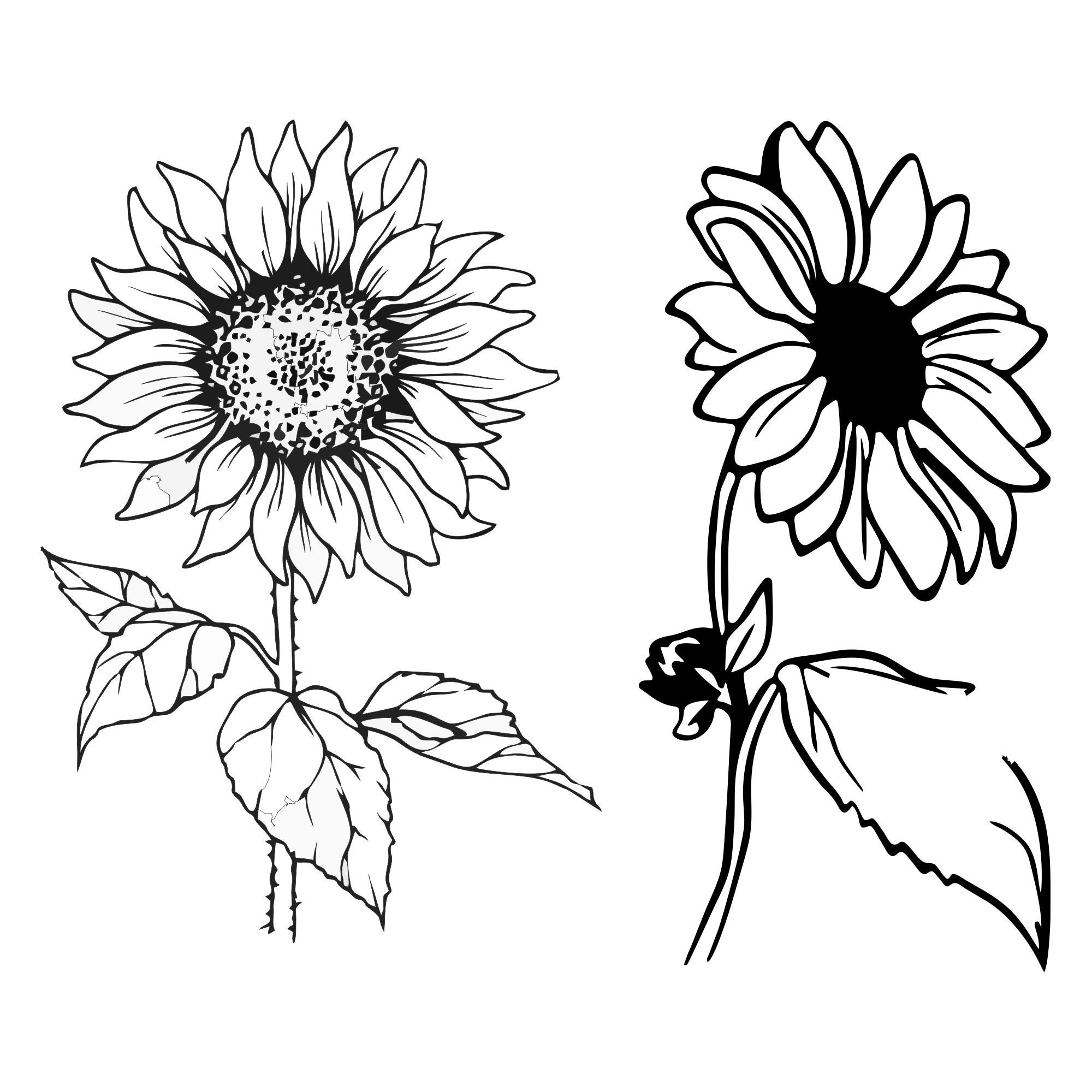 Sunflower SVG Bundle Sunflower Butterfly Svg Distressed Etsy Canada