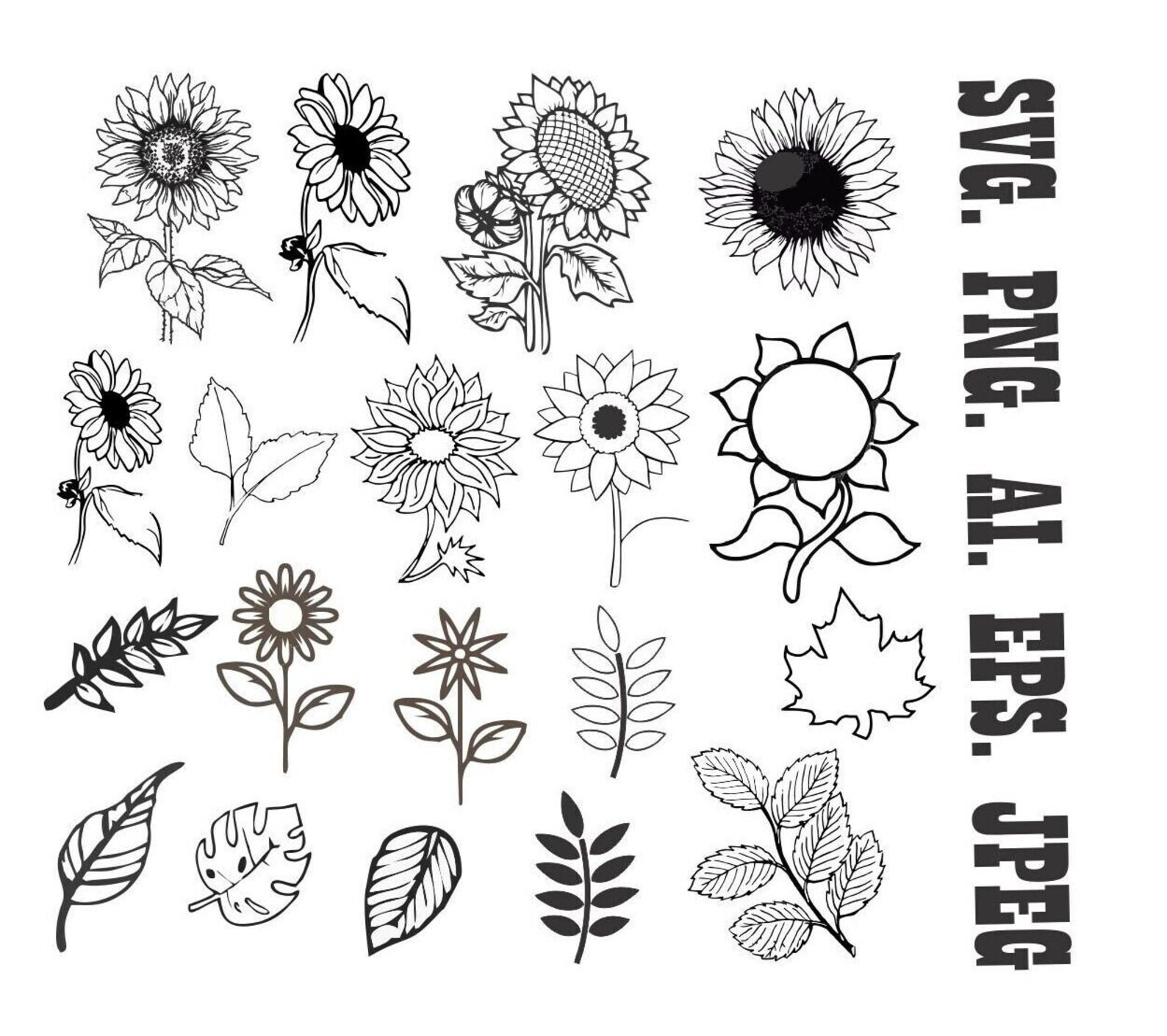 Sunflower SVG Bundle Sunflower Butterfly Svg Distressed Etsy Canada