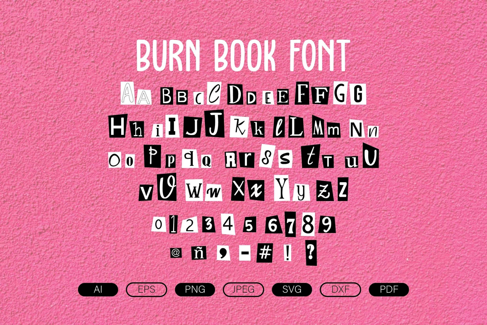 Burn Book SVG Burn Book Font Svg Burn Book Letters Mean Etsy Finland