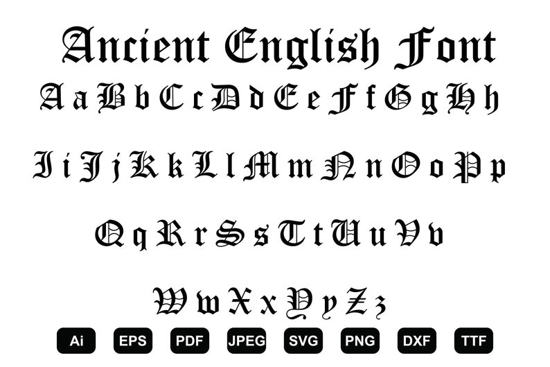 Old English Font SVG