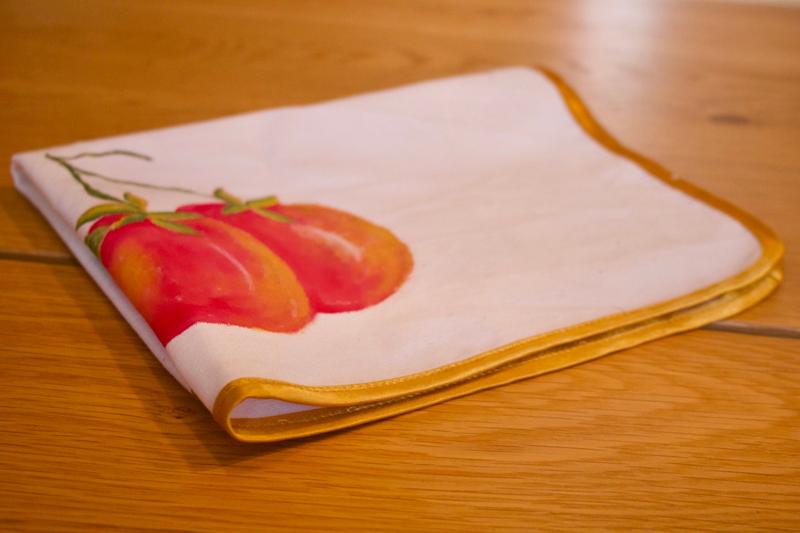 Vintage Hand Painted Table Runner set of 2 Etsy UK