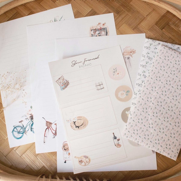 letter writing paper australia The Picnic Letter Writing Set- 20 WRITING SHEETS/ /Lined writing paper and envelop/Hand written letters/Penpal/ Snail mail/ Stationery set