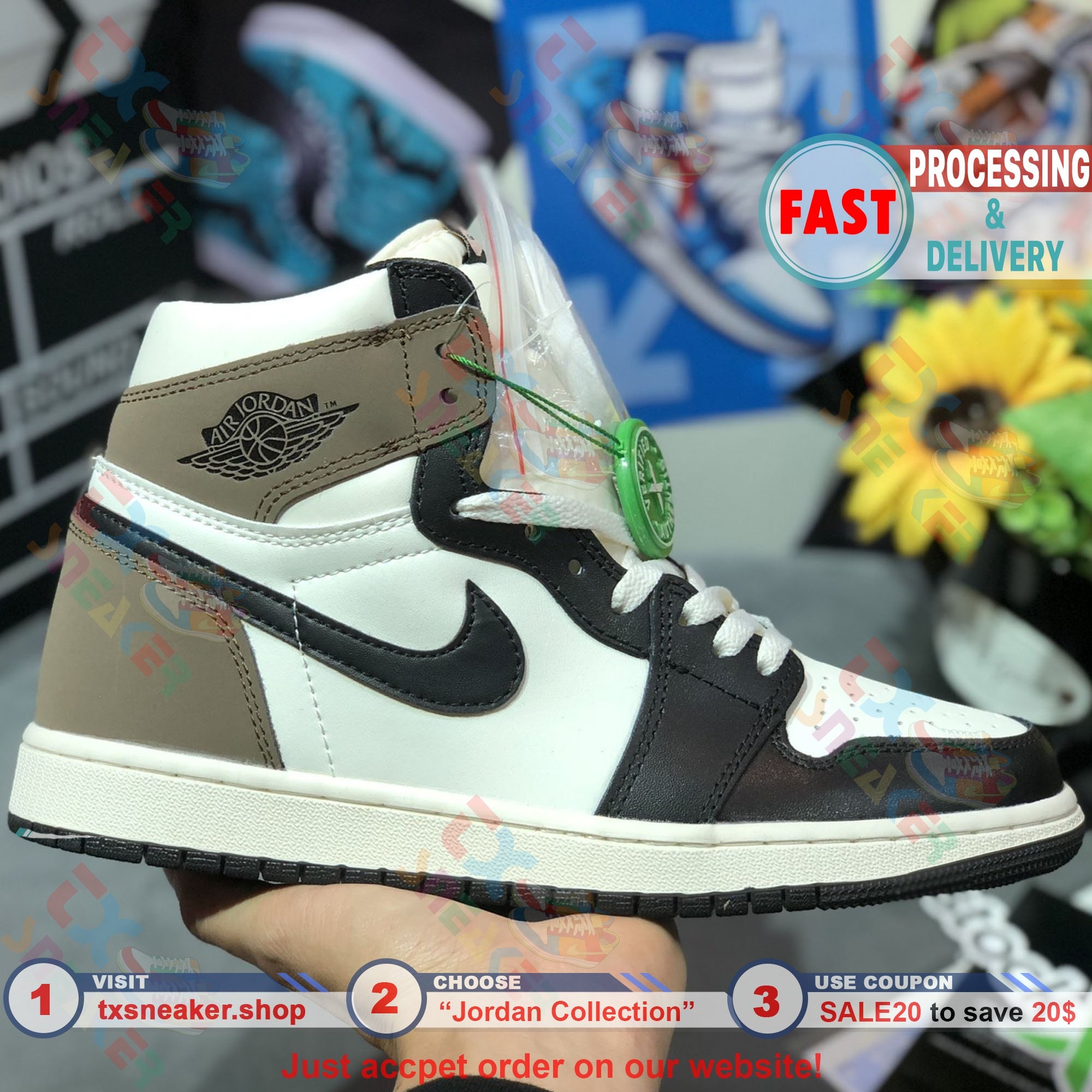 Custom Nike Jordan 1 Retro High Gatorade Frost Glacier Freeze