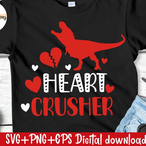 Heart Crusher SVG, Heart breaker svg, Valentine's Monster Truck svg, Funny Valentines, Truck svg, Boys Girls Valentine Shirt | Digital file