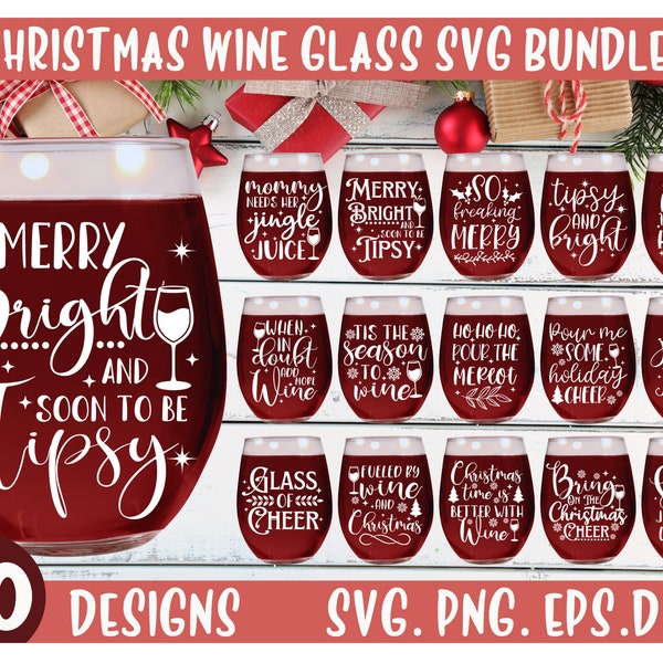 40 Christmas Wine Bundle, Wine SVG Bundle, Christmas Wine SVG Bundle, Christmas svg, dxf, png instant download, Christmas Bundle svg, Wine