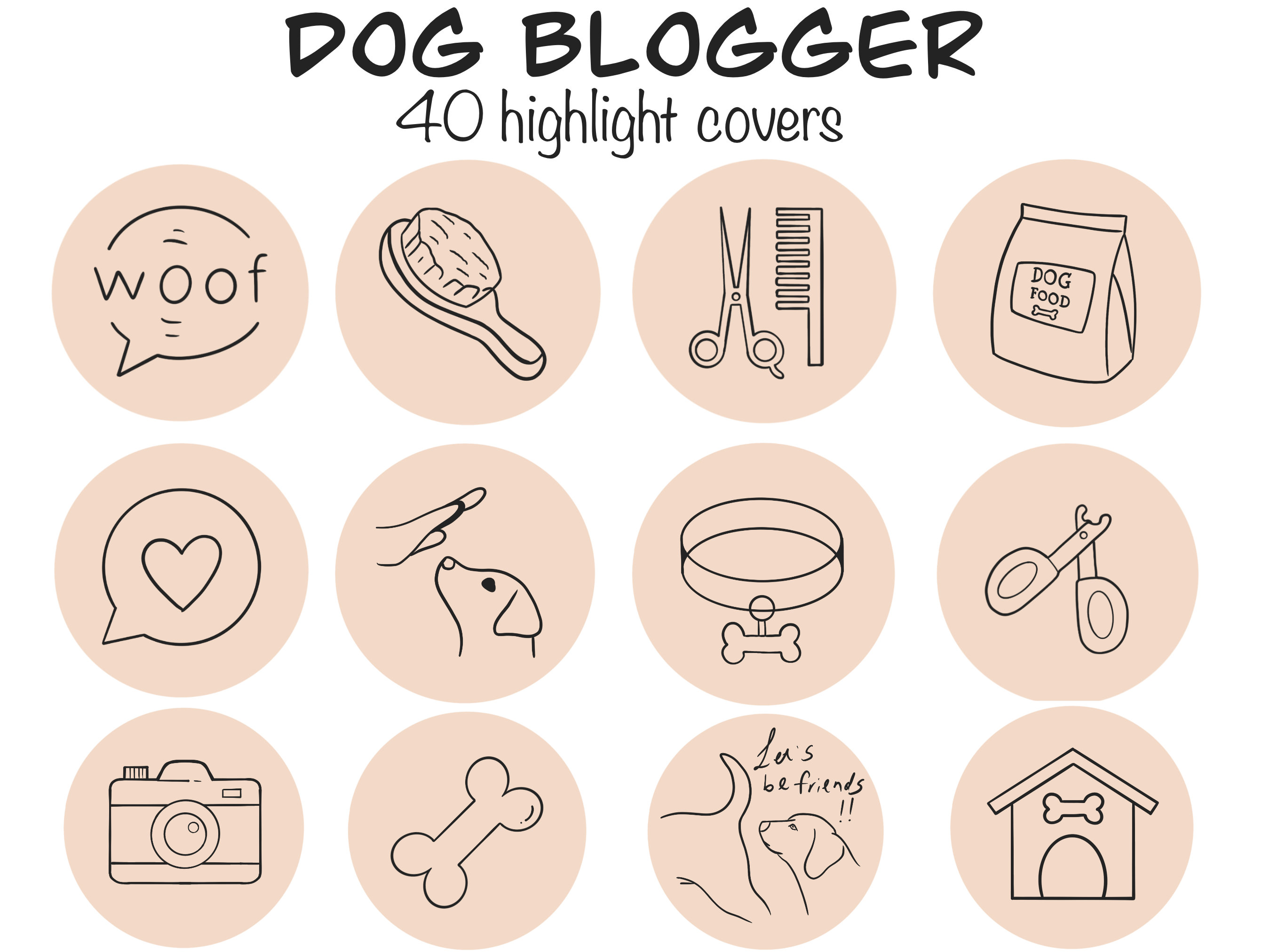 40 Dog Instagram Highlight Covers Minimal Pet Highlights Etsy Australia