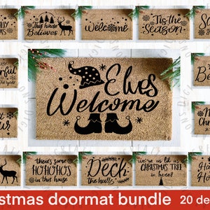 Christmas Doormat SVG Bundle, Sign SVG Bundle, Doormat svg, Home Sign Making Cut File, Welcome SVG, Cut File Cricut Silhouette, Welcome Home