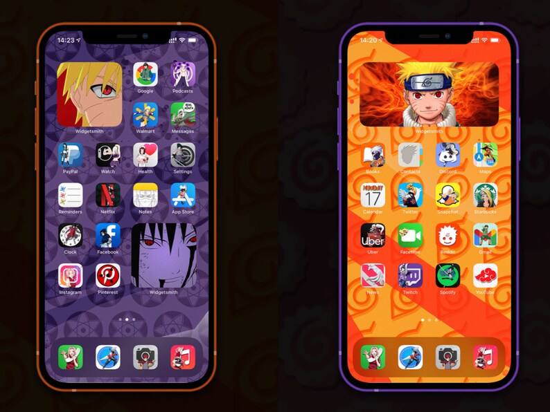Naruto Ios 14 App Icons Anime App Icons Anime Acrylic App Etsy