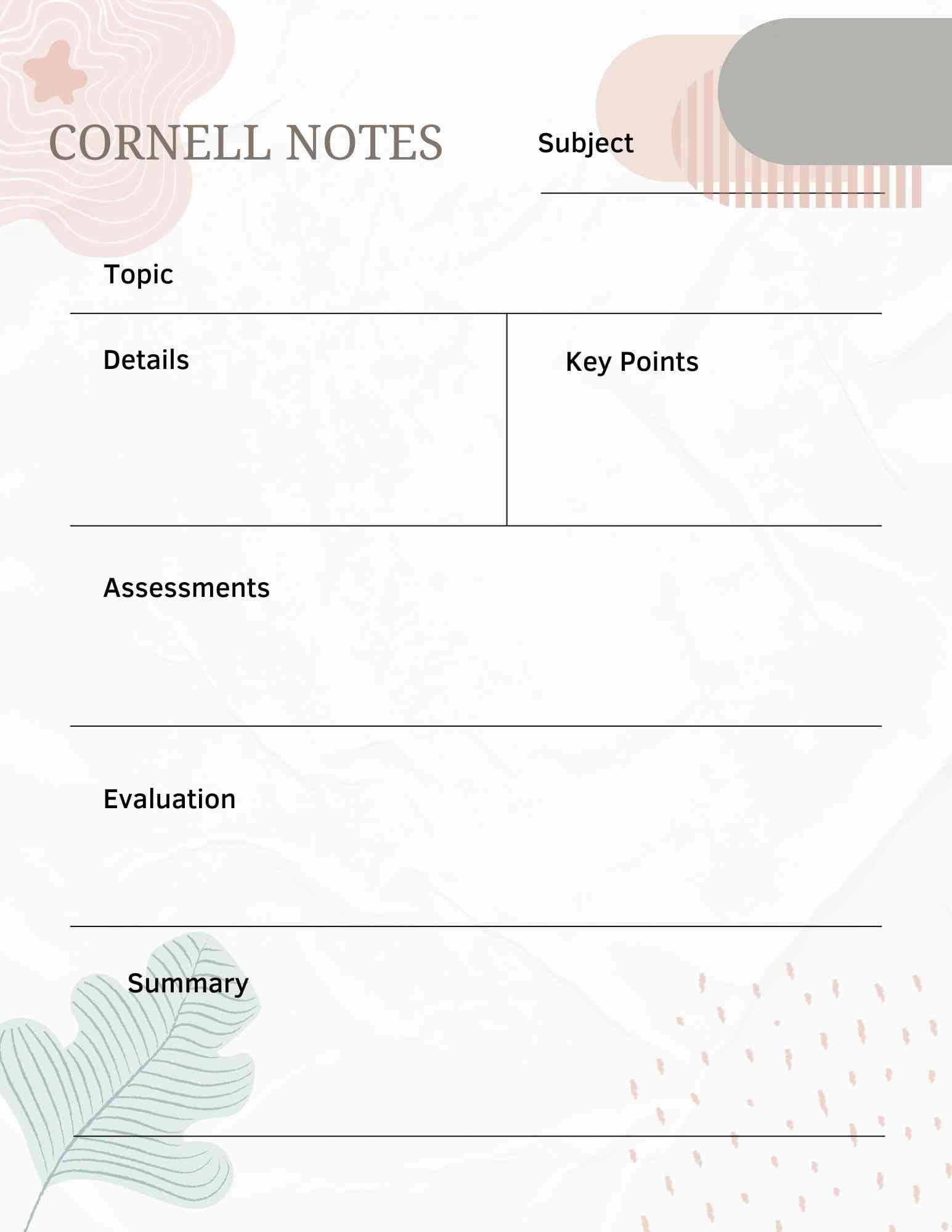Cornell Notes, Lecture Notes, Note Taking Assistance, Get Organized ...