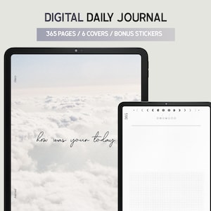 Digital Daily Journal | 365 Pages | GoodNotes daily | Journal | Daily | iPad Planner | Hyperlinked PDF | Perpetual | Portrait | record daily
