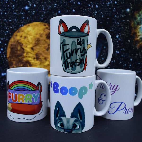 Furry 10oz Mug Designs - Cute Animal Fandom Pride
