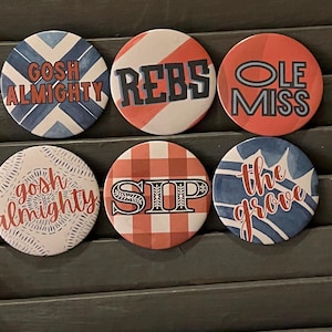 Fun Ole Miss Game Day Buttons / Pins