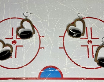 Hockey love earrings