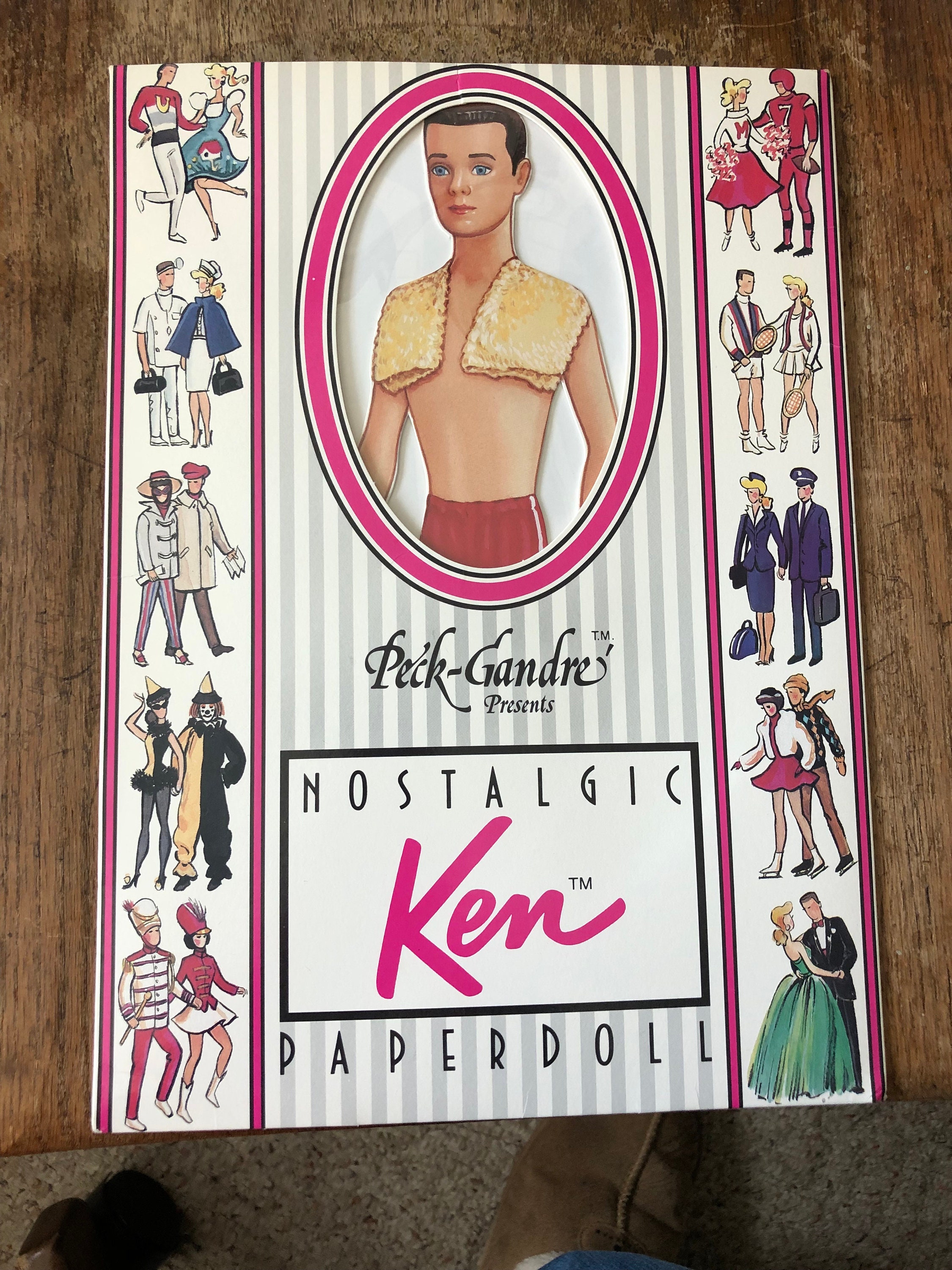 Peck Gandre Nostalgic Ken Paper Doll Set Uncut 1 Doll 3 Color Pages of Clothes 3 Pages to Color 1989 9 X 12 Etsy