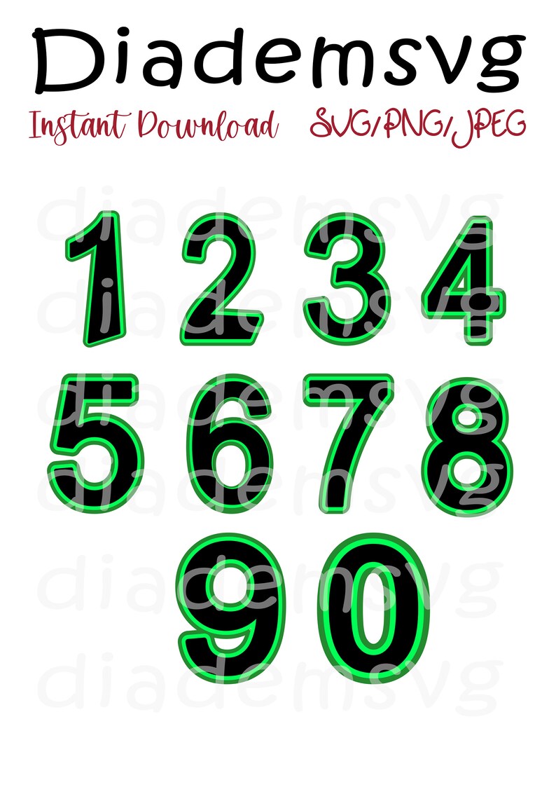 SVG Layered Numbers Layer Svg Numbers 3 Layers Number SVG | Etsy