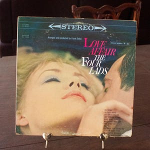 Płyta winylowa „Love Affair” zespołu The Four Lads z lat 60. – Columbia LP CS 8293, romantyczny album popowy
