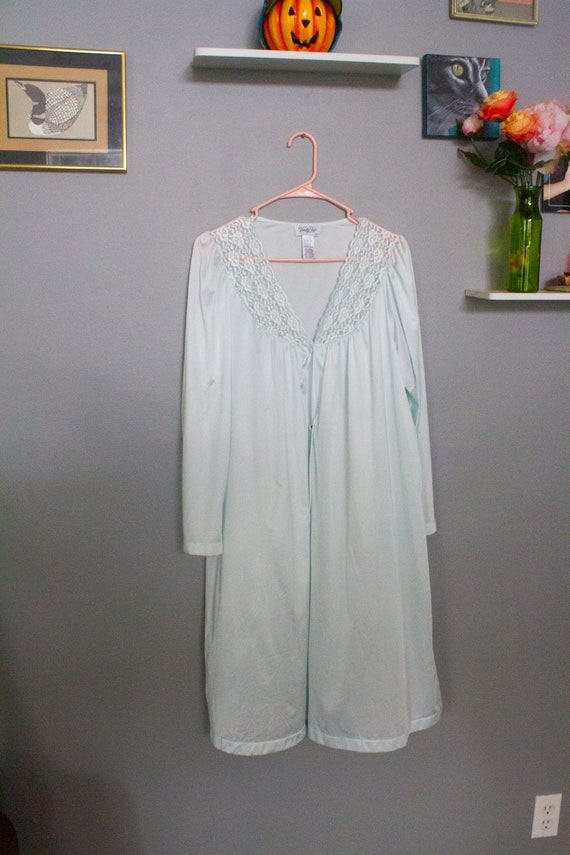 Vintage Vanity Fair Gown / Robe / Sheer Fabric / Blac… - Gem