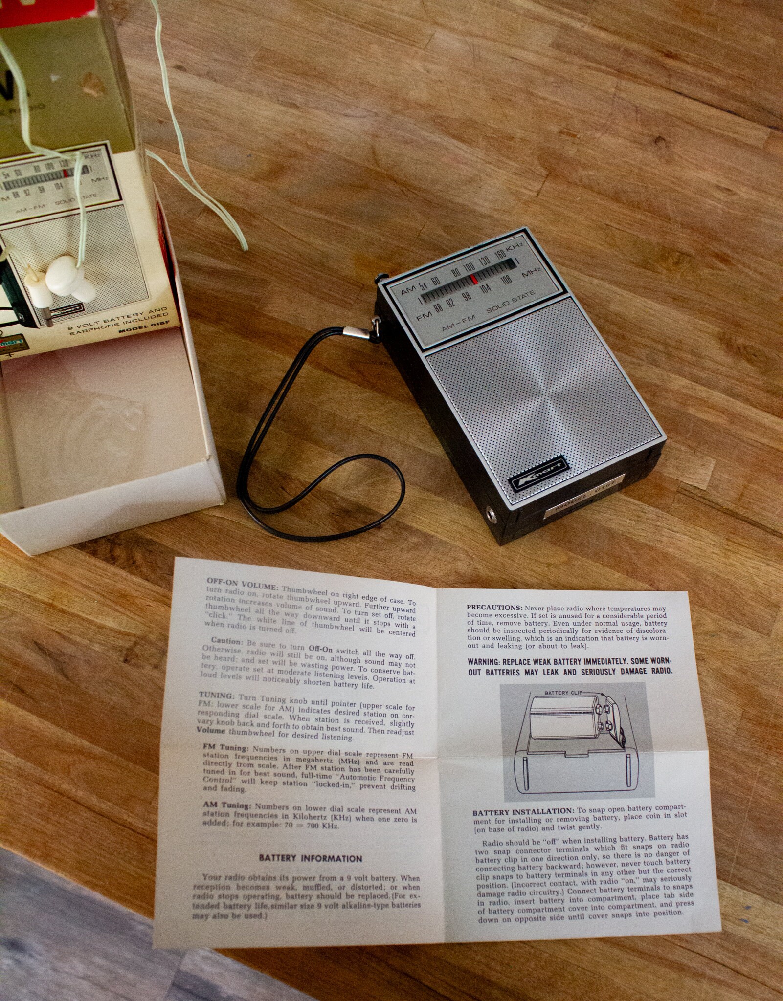 Vintage Kmart Amfm Solid State Portable Radio Model 015F Etsy Canada