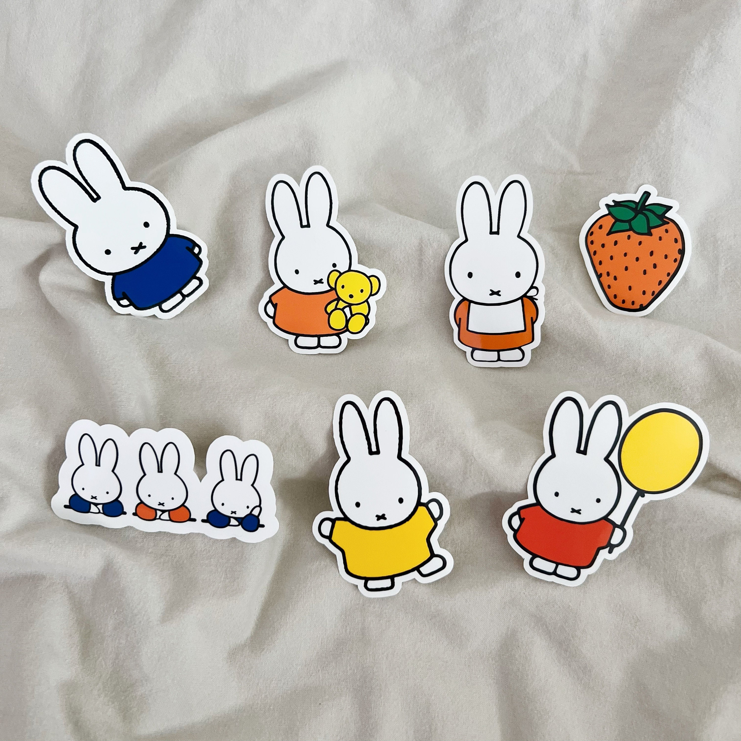 50 Miffy Bunny Envelope Seals / Labels / Stickers, 1 x 1.5